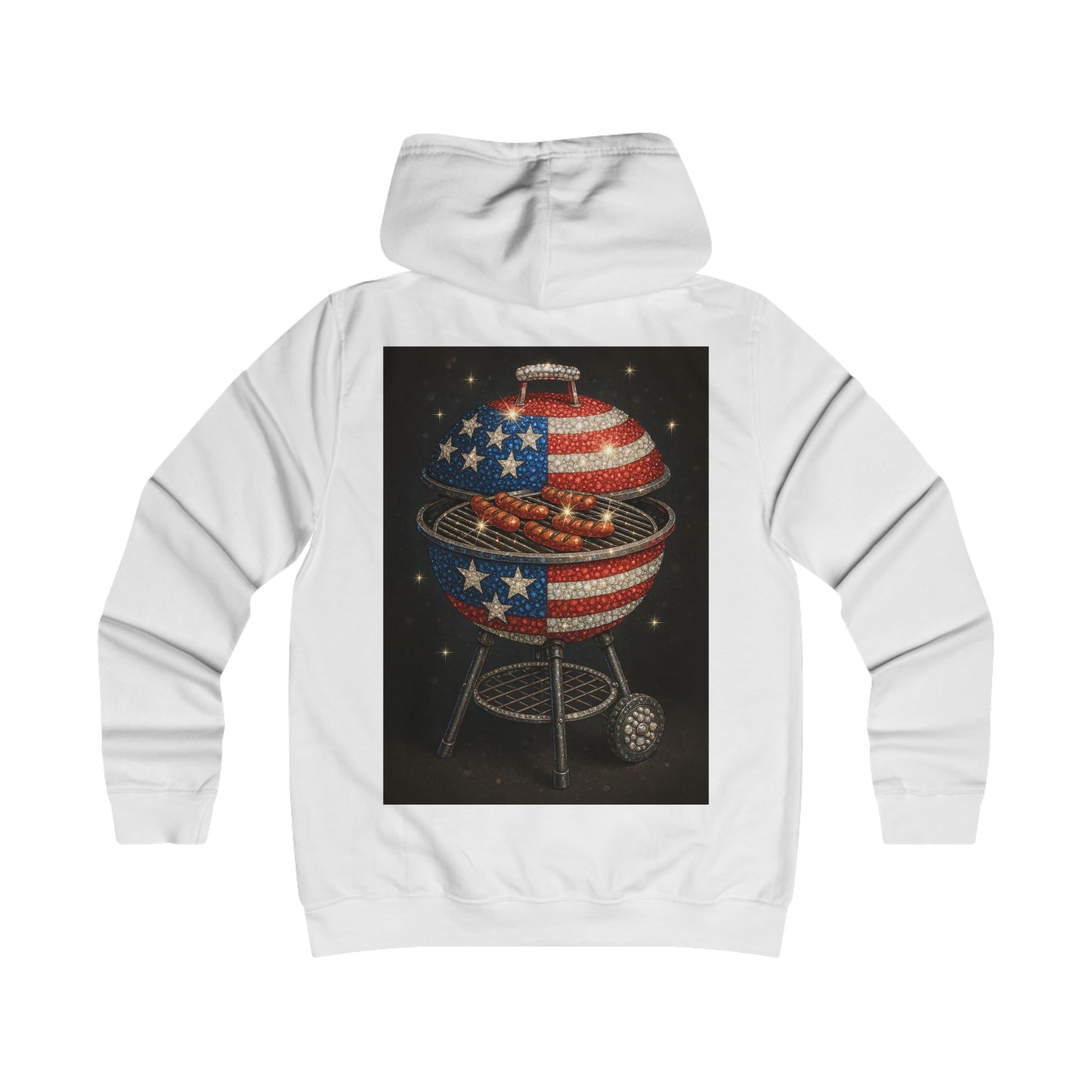 Patriotic BBQ Hoodie - 4th of July Apparel, Grilling Sweater, Cozy Independence Day Outfit, Perfect Gift for Grill Lovers