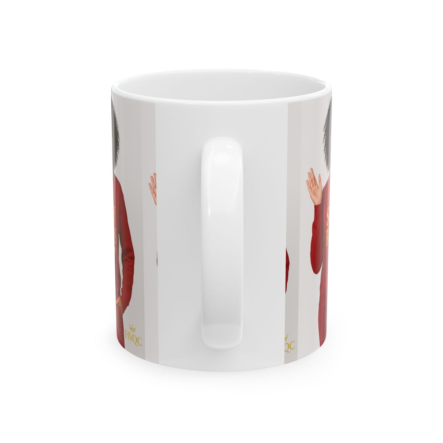 Festive Ceramic Mug, Slay Bells Coffee Cup, Holiday Gift, Christmas Mug, Cozy Beverage Container, Fun Winter Drinkware