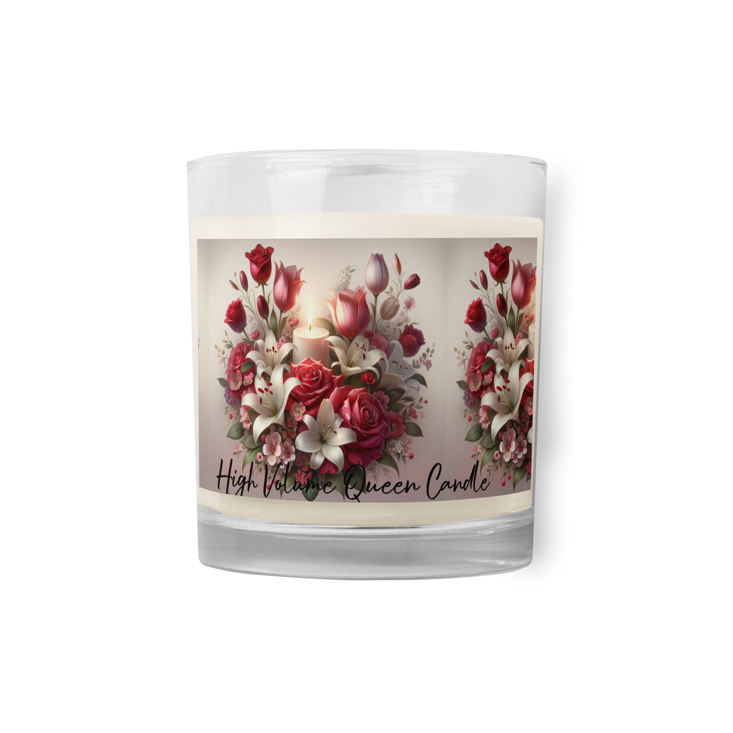 Glass jar soy wax candle